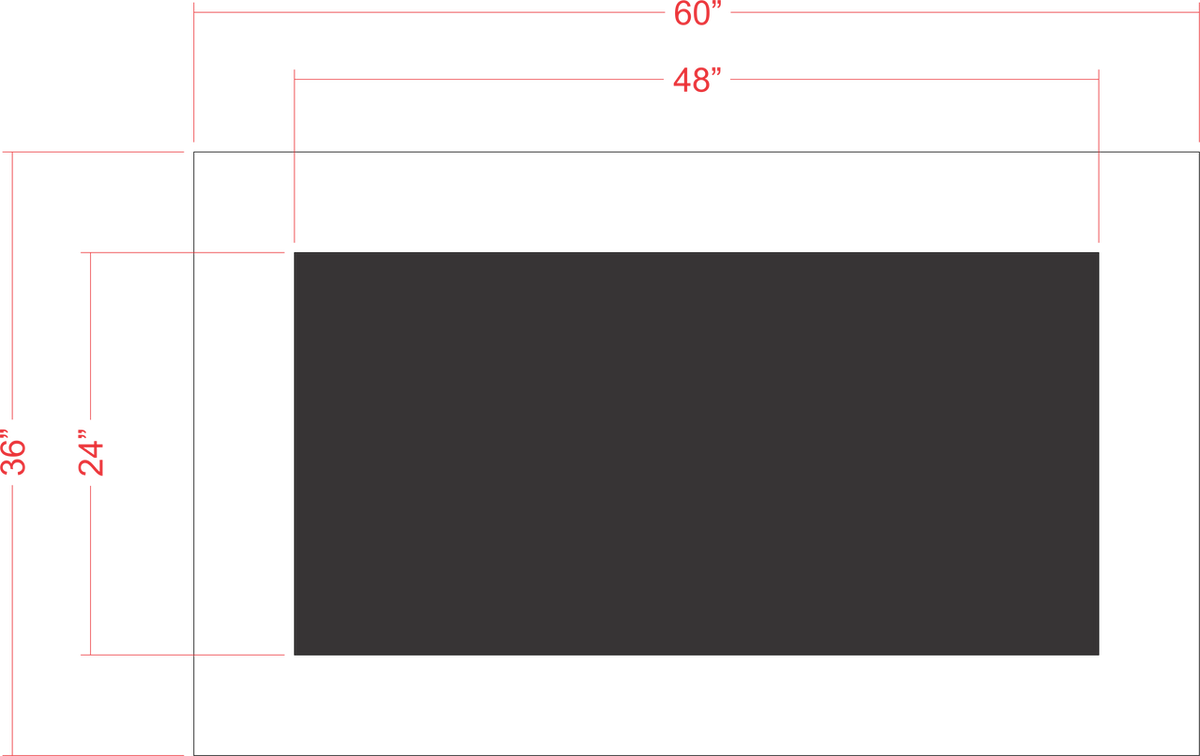 24" x 4' Line Stencil