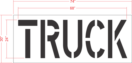 24" TRUCK Stencil