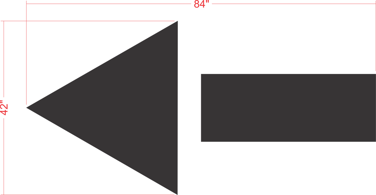 84" ARROW COMBO KIT Stencil