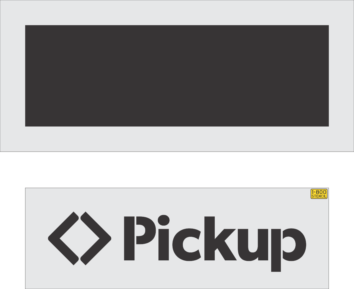 Sam's Club Pickup Stencil Kit, (2020 spec) - 1/8" LDPE - High-quality stencil for pavement marking, durable and reusable
