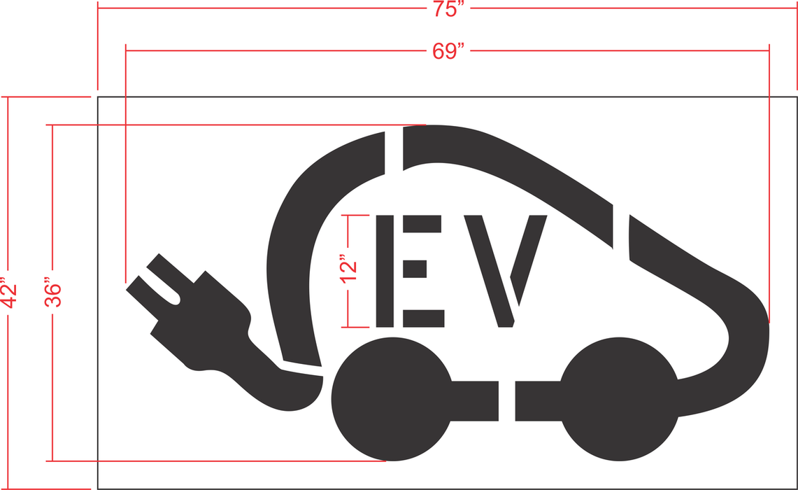 36" EV logo with Tail Plug