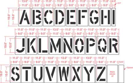 15" Alphabet Kit Stencil