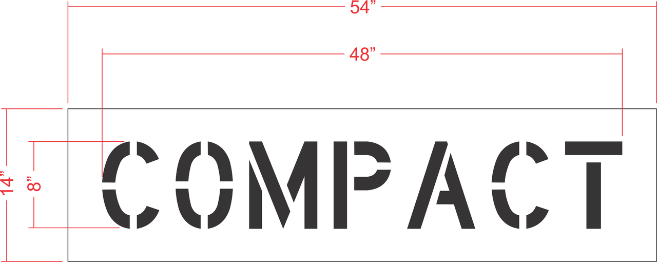 8" COMPACT Stencil