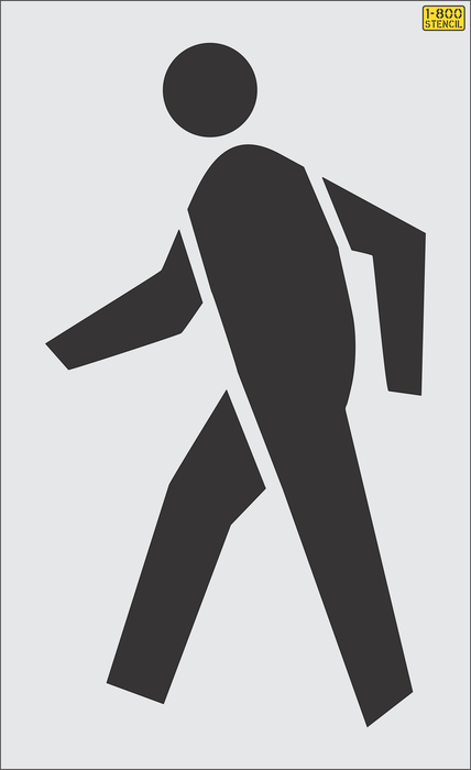 48" Pedestrian Logo Stencil