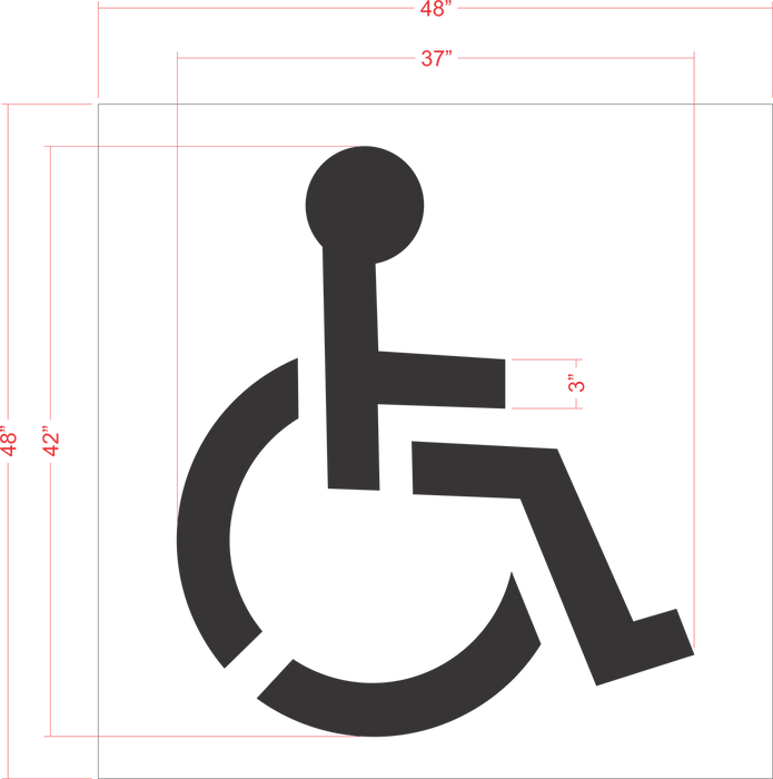 42" Handicap Stencil