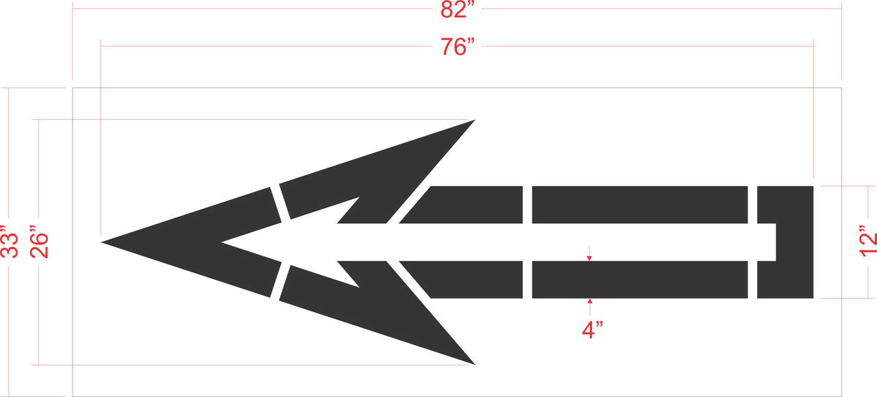 Walmart 76" Straight Arrow Outline