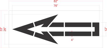 Walmart 76" Straight Arrow Outline