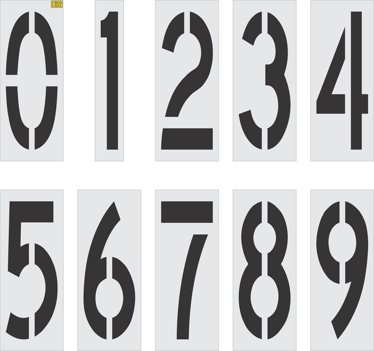 24" x 9" Number Kit Stencil