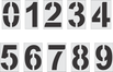 24" Arial Bold Number Kit Stencil