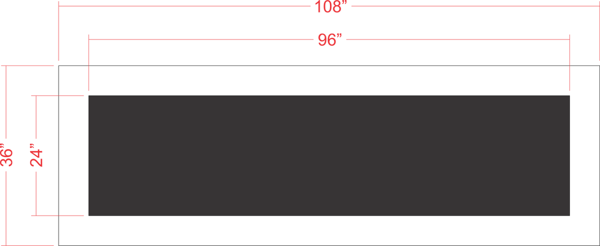 24" x 8' Line Stencil