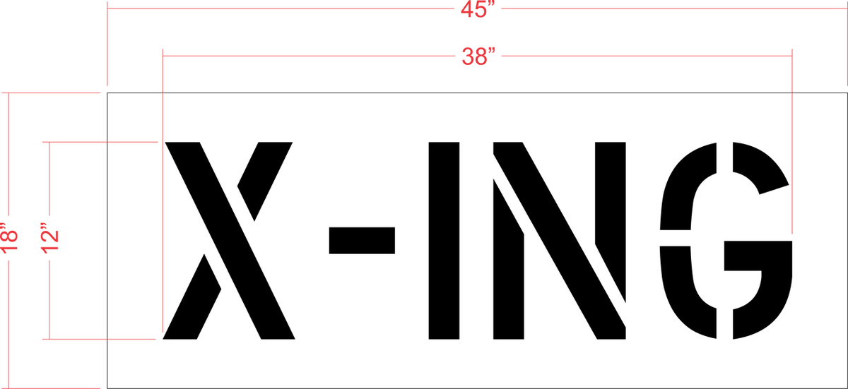 12" X-ING Stencil