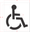 34" Handicap Stencil