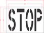 36" STOP Stencil