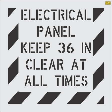 Electrical Panel Keep 36 in Clear at All Times Stencil