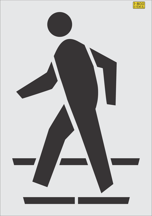 48" Pedestrian Logo w/ Sidewalk Stencil