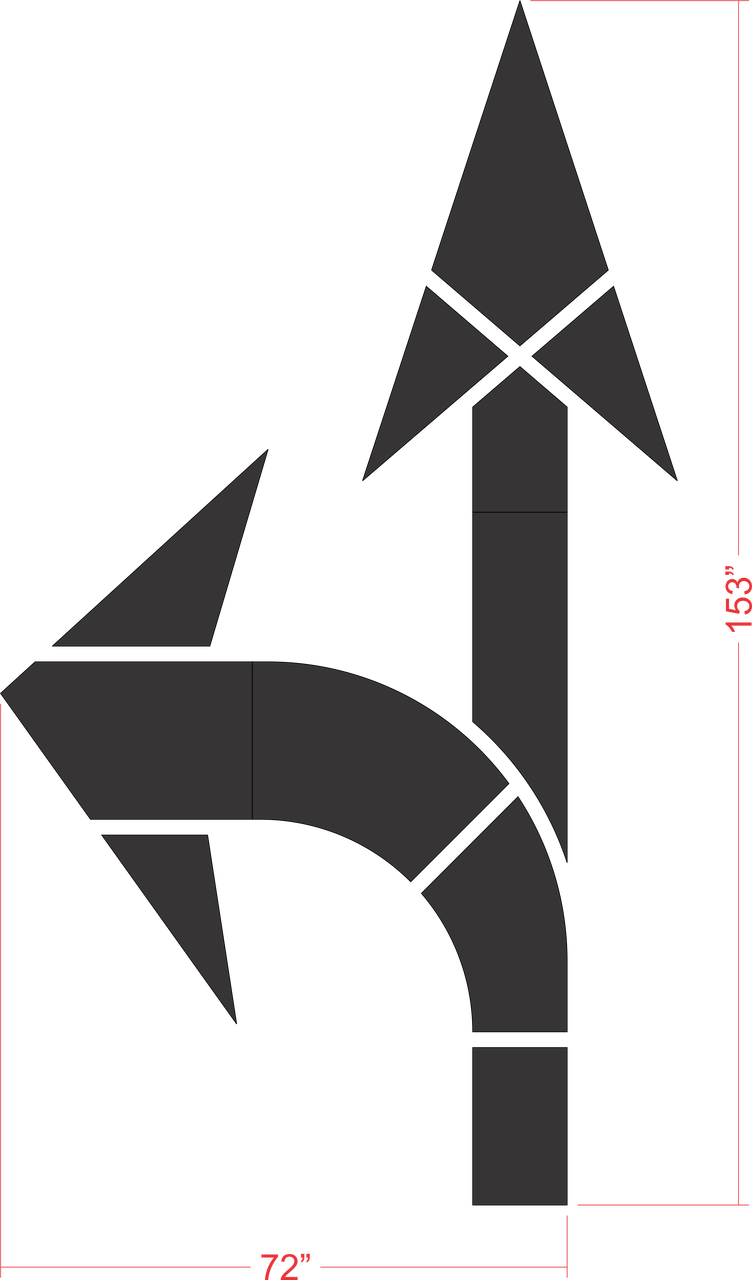 FHWA/DOT Combo Arrow Stencil