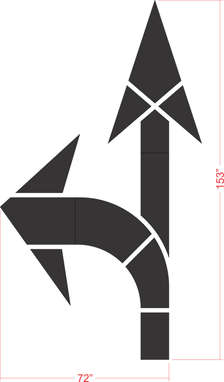 FHWA/DOT Combo Arrow Stencil