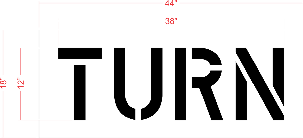 12" TURN Stencil