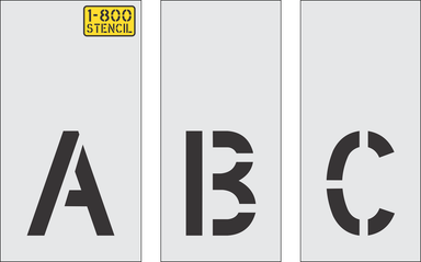 4" Alphabet Kit for Curbs Stencil