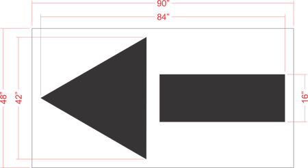 84" STRAIGHT ARROW Stencil