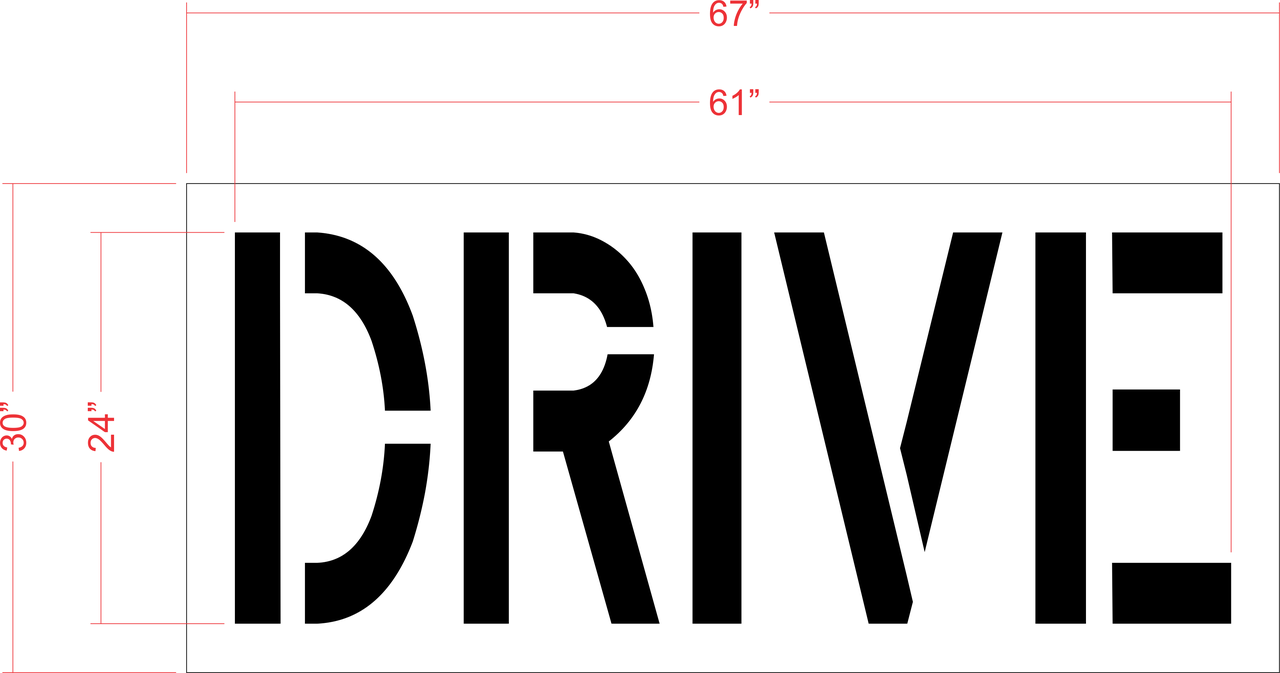 24" DRIVE Stencil