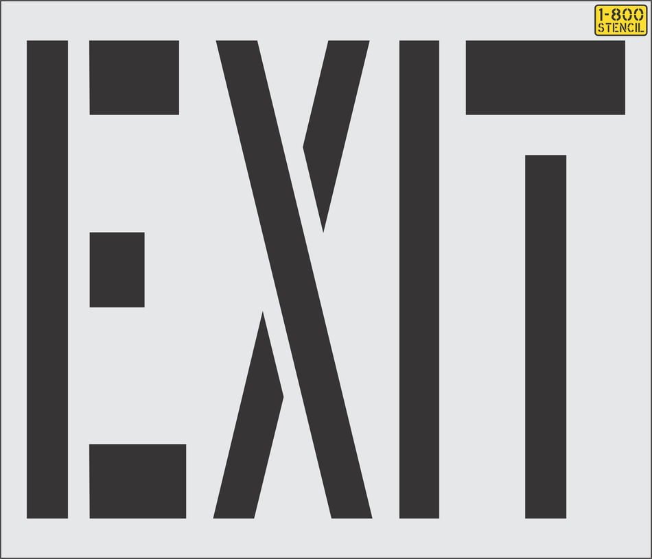 36" EXIT Stencil