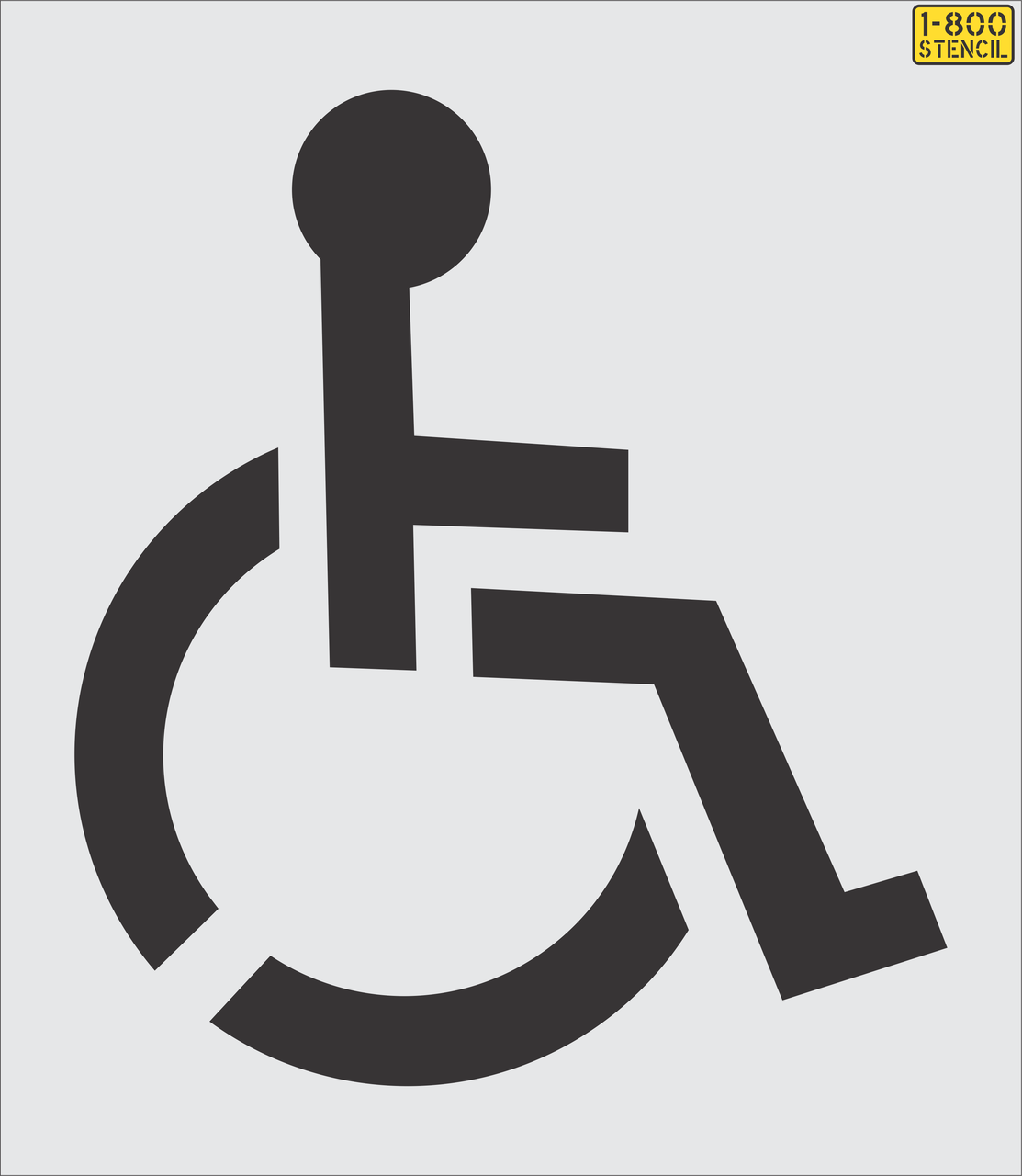 Global Industrial 505199 Parking Lot Stencil, Handicapped Symbol