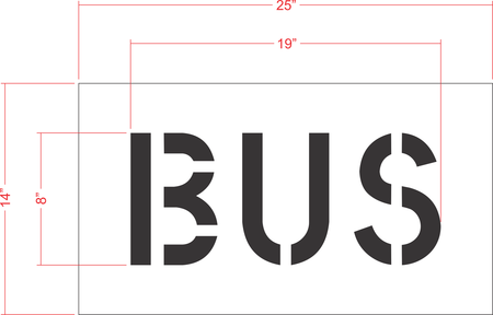 8" BUS Stencil