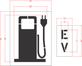 36" Electric Vehicle logo - gas pump style Stencil