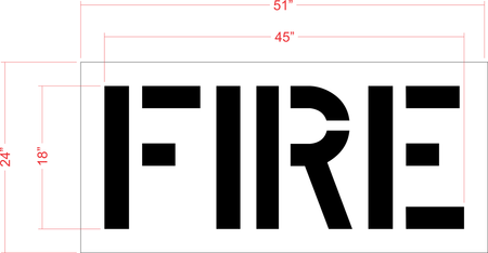 18" FIRE Stencil