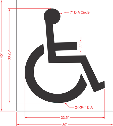 ALDOT (Alabama) Handicap Stencil