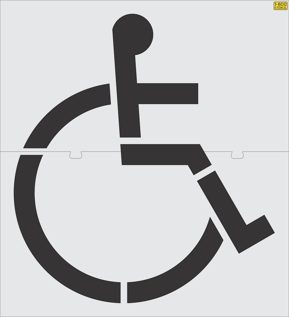 Handicap Parking Stencil 2 Part