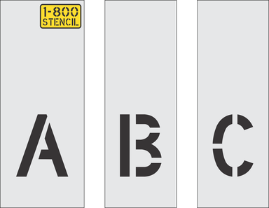 3" Alphabet Kit for Curbs Stencil