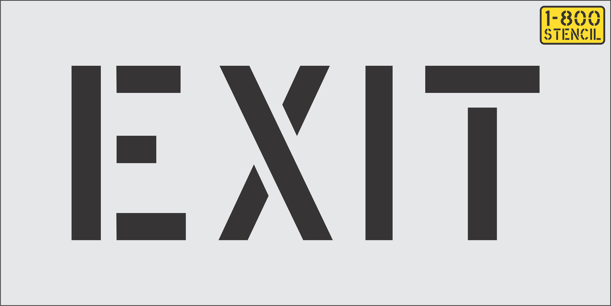 8" EXIT Stencil